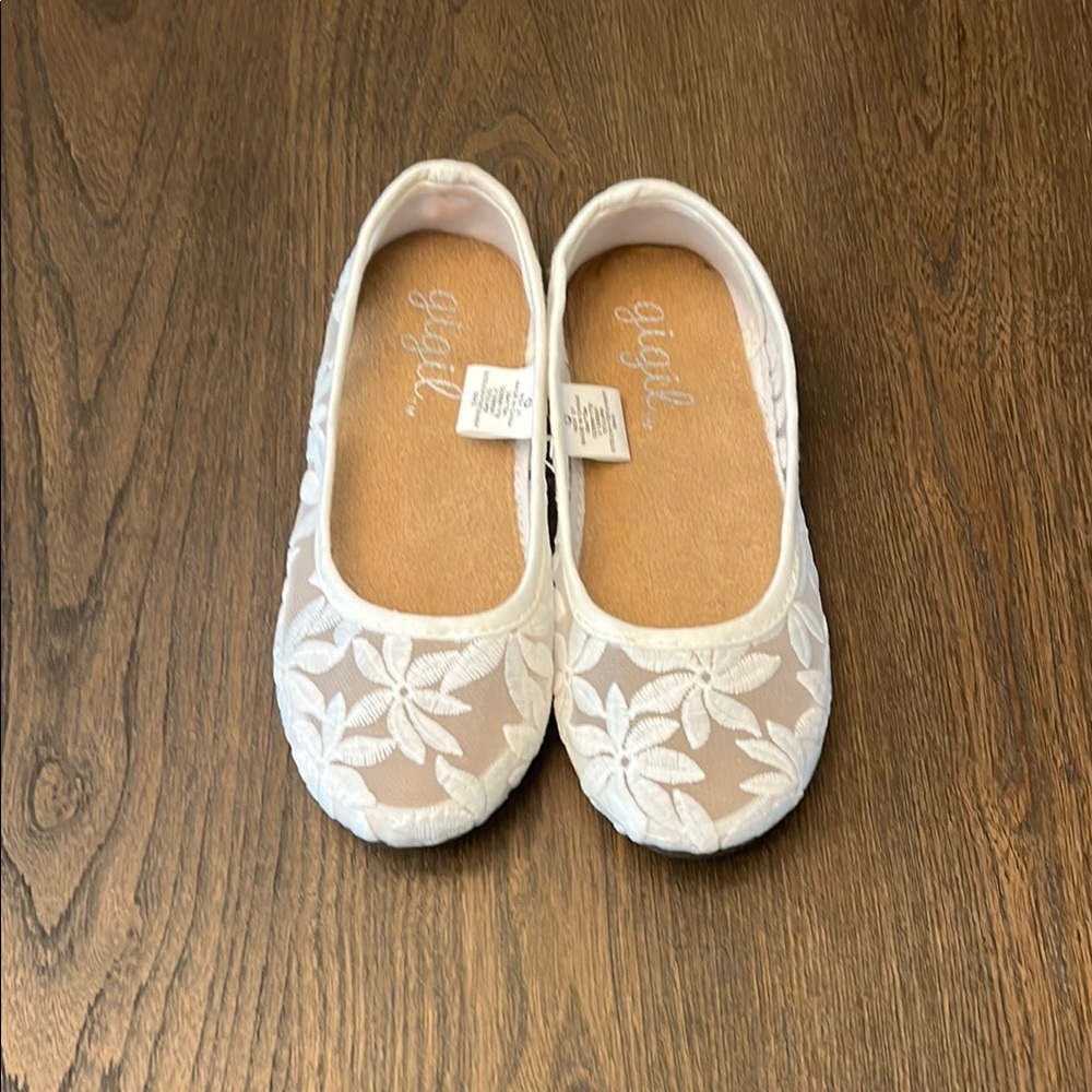 Elegant White Lace Kids Dress Shoes